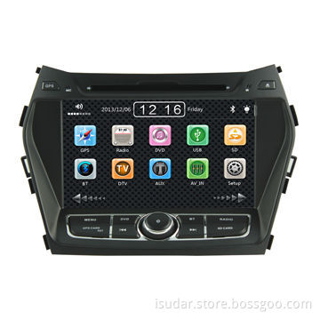 Car DVD Player with GPS for Hyundai IX45/Santa FE 2013, with CD/MP3/DVD/USB and 8-inch TFT Monitor